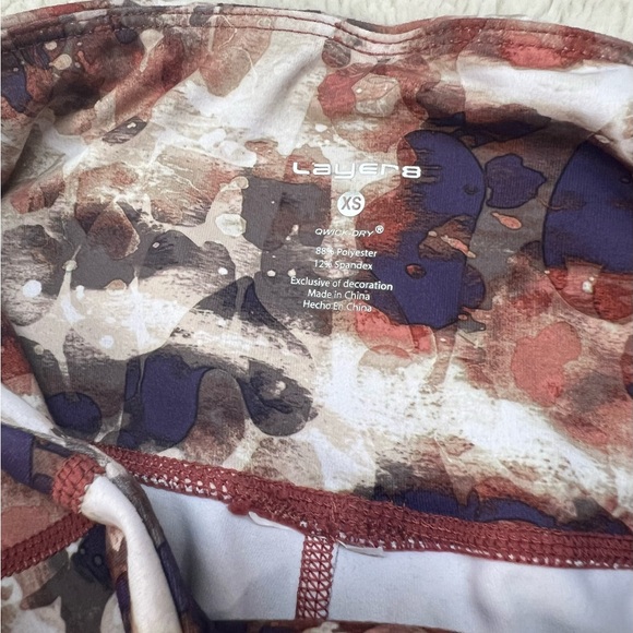 Layer 8 Women's Athletic Cropped Leggings Multicolor Colorful Size XS # 459 - Picture 6 of 6